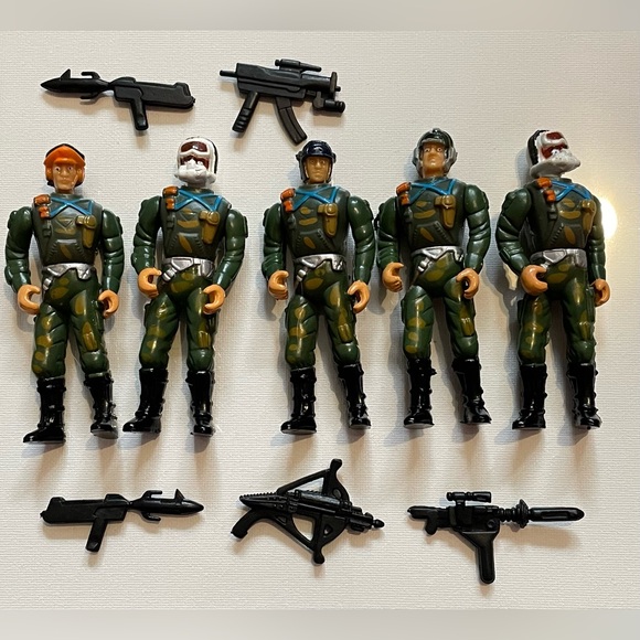 5 Desert Defender Action Figures (SGI, Sungold MFG. CO) 1980s. G.I Joe Toys 4” - Picture 1 of 2